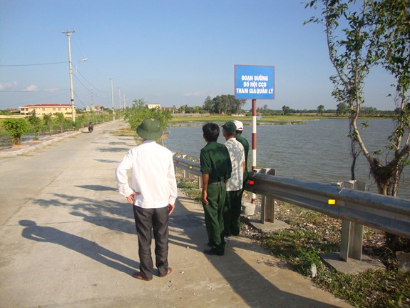 Đoạn đường điện ánh sáng do Hội Cựu chiến binh xã Điền Công quản lý.